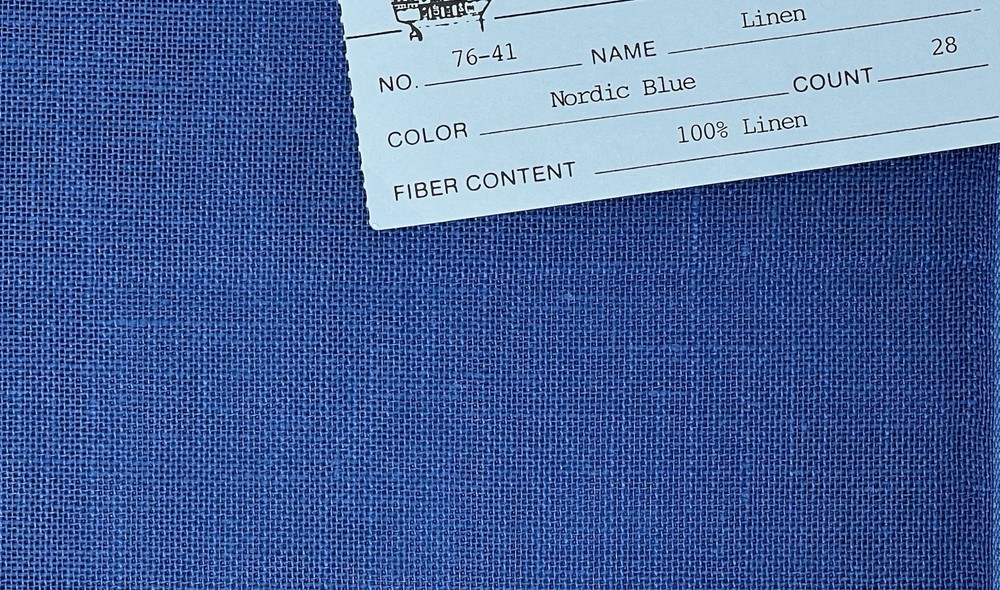 28 Count NORDIC BLUE LINEN 18 " x 14"