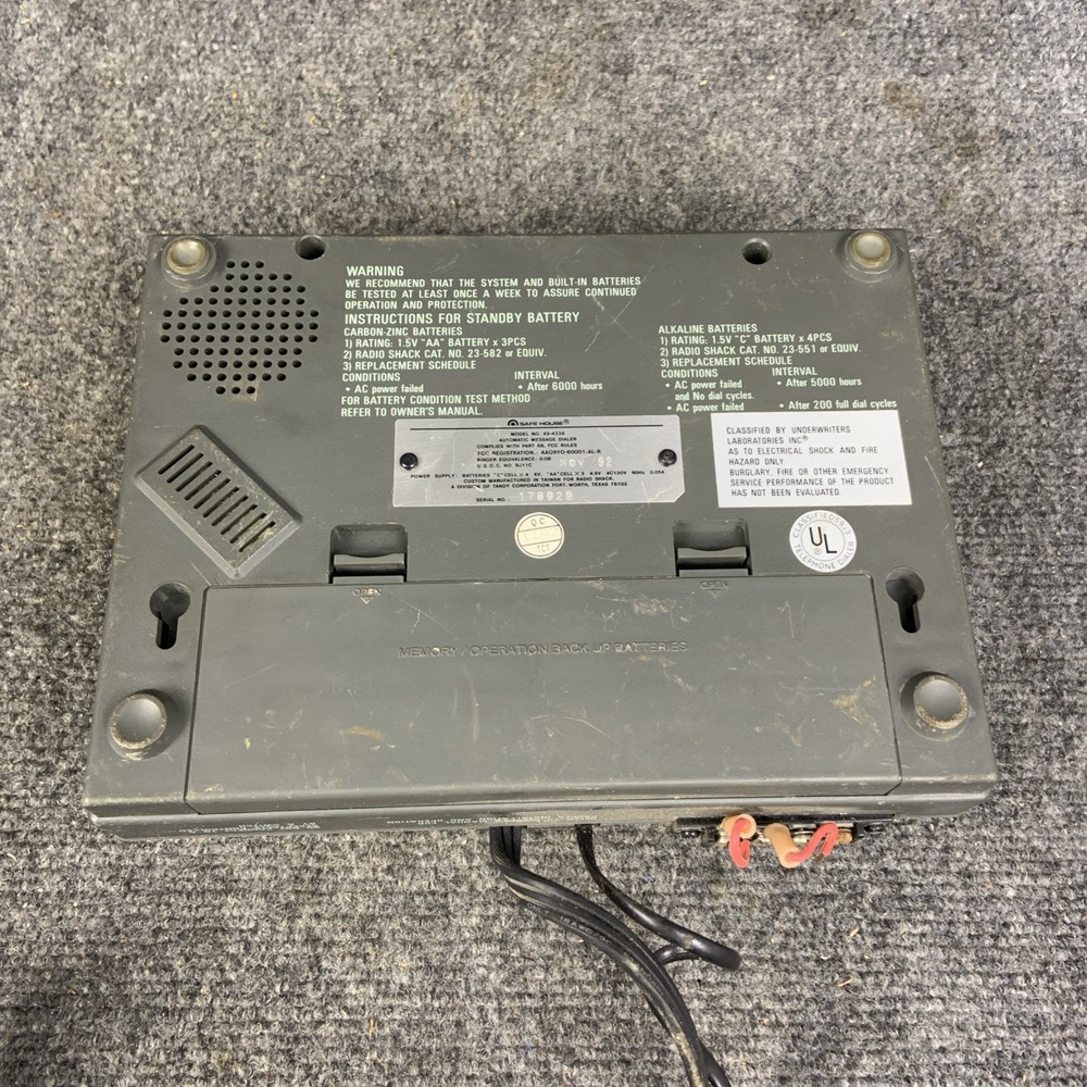 Safe House Automatic Message Dialer - Model 49-433B Powers On