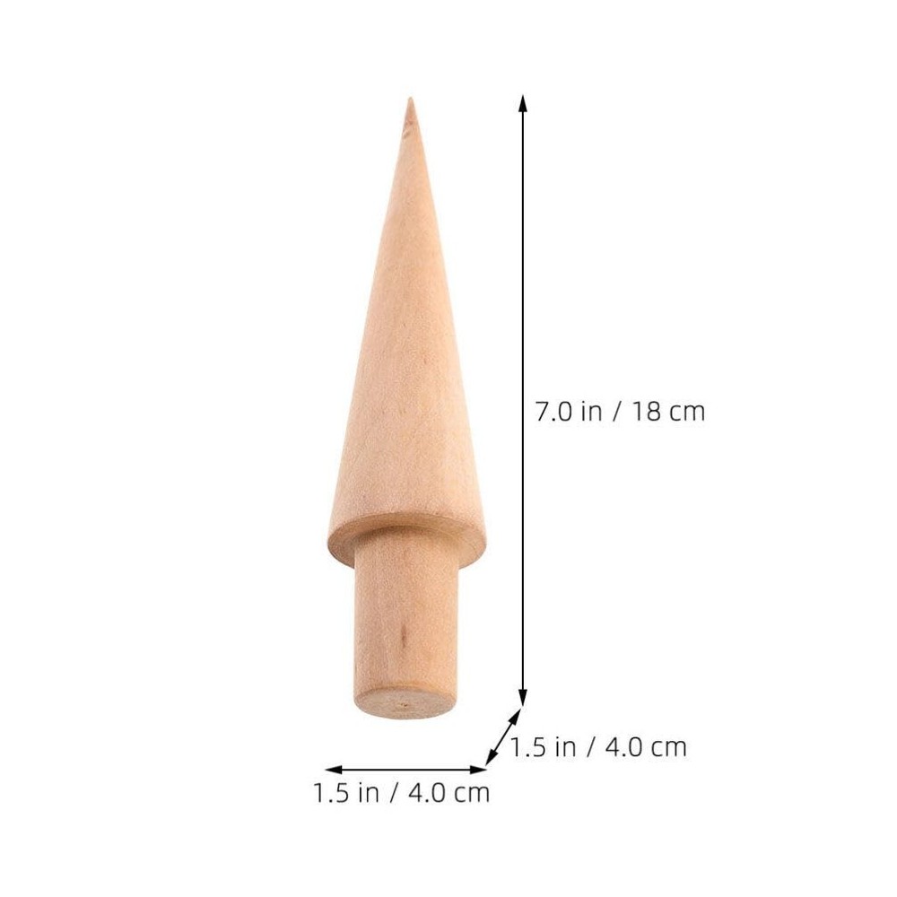 3-Piece Ice Cream Cone Mold Set - Multi-Function Wooden Krumkake Iron and Con...