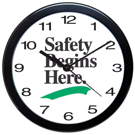 Analog Clock, Polystyrene, 12" Diameter, 785R50