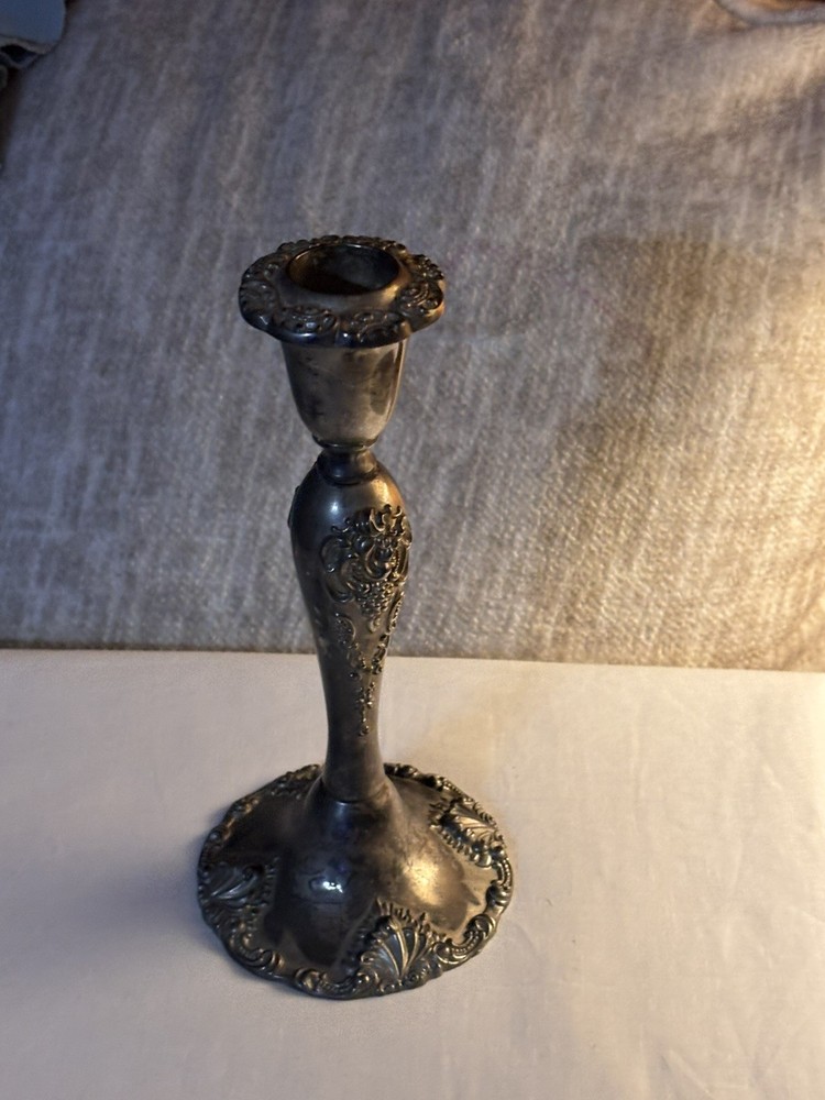 Godinger Silver Plate Candle Holder 8in (Single) Pre-loved