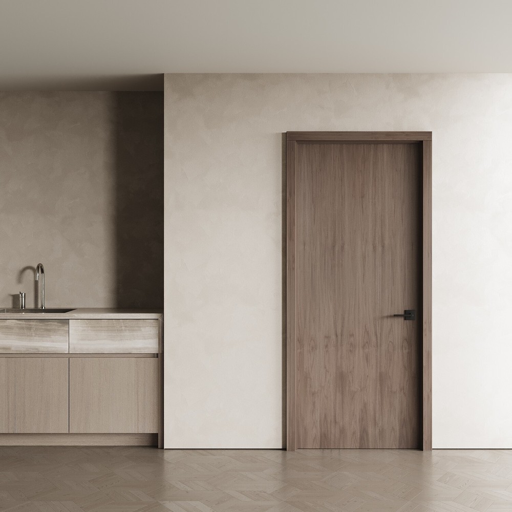 NAPA - WALNUT VERTICAL GRAIN INTERIOR FLUSH DOOR (ENGINEERED) (1-3/4”)