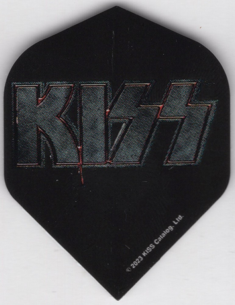 Black KISS Logo Dart Flights: 3 per set
