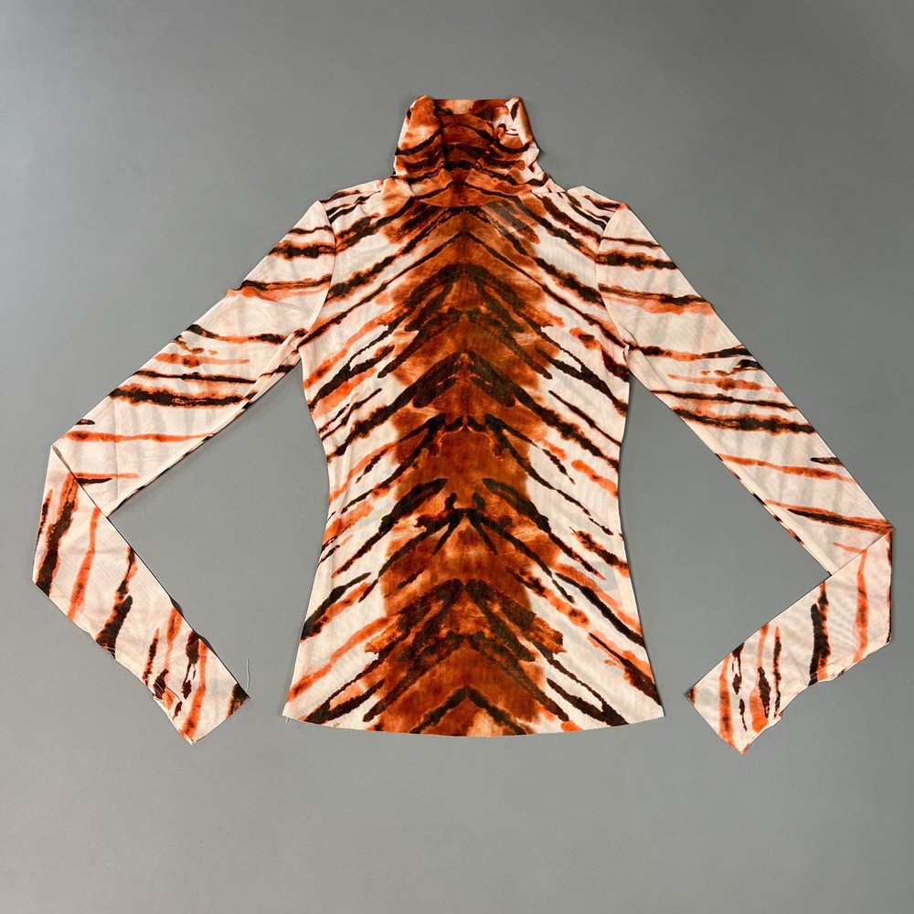 AFRM Zadie Turtleneck Pullover w/Thumb Holes Women's XS Placement Tiger AET02810