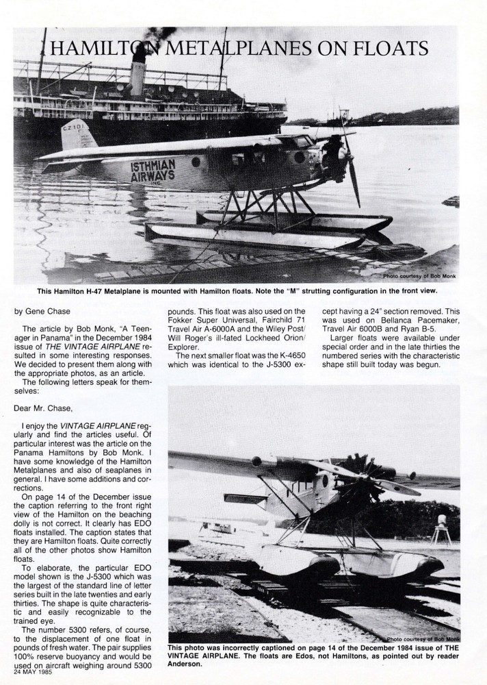 Hamilton H-47 Aircraft Report 5/7/2025g