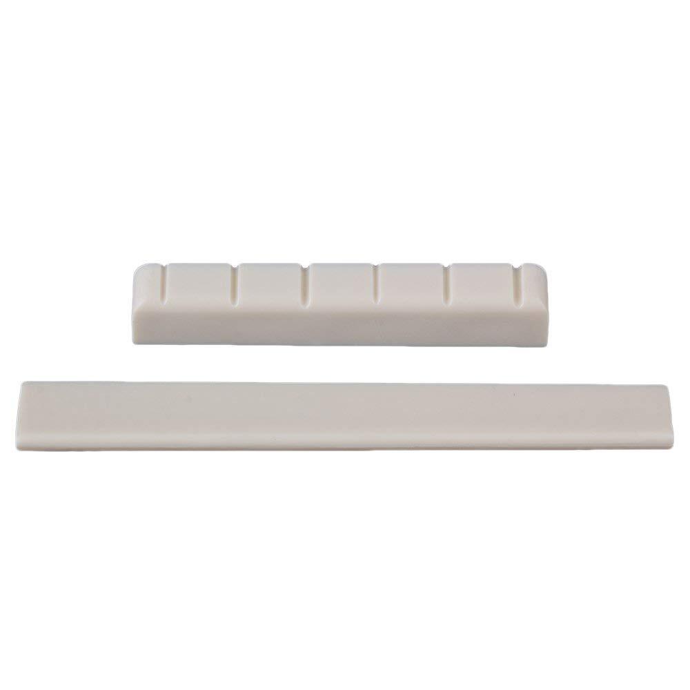 Nut Saddle Beige for 6 string classic guitar Plastic
