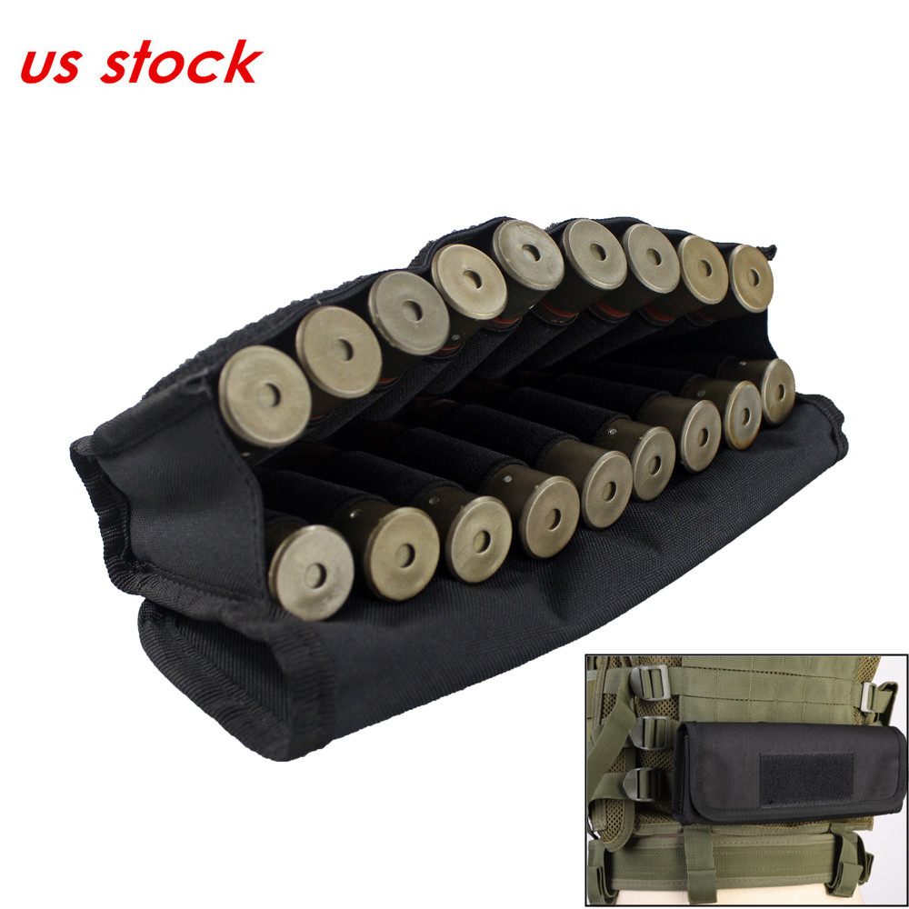 Tactical Molle 18 Rounds Shotshell Holder Ammo Pouch Backpack Accessory Pouch