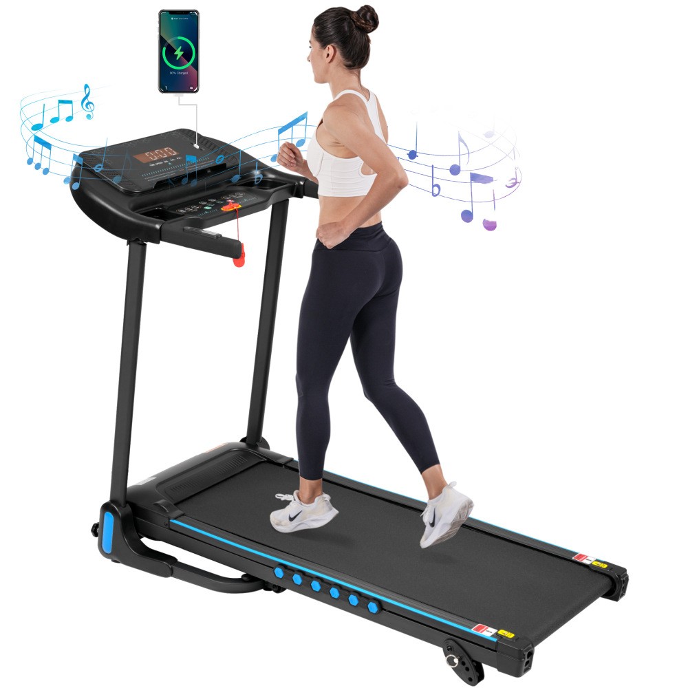 Auto-Fold Treadmill 3.0HP 350lbs Capacity Incline Bluetooth Speaker USB Charging
