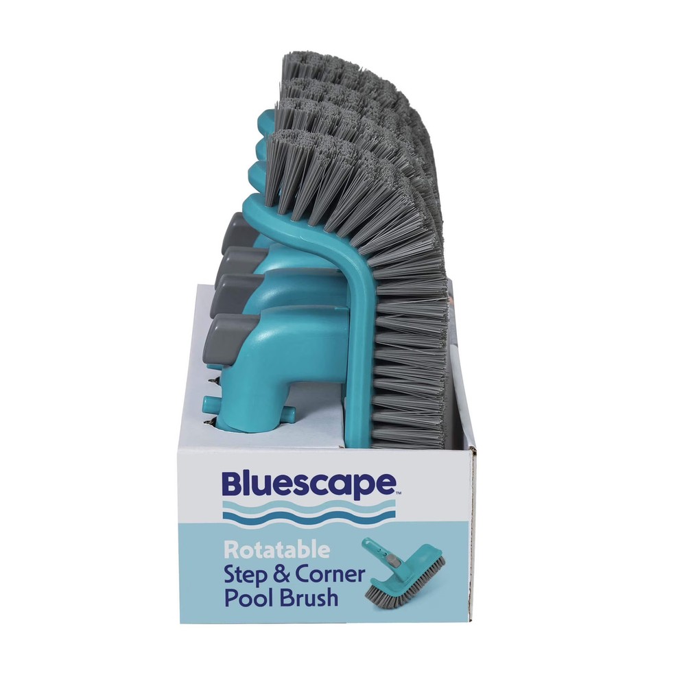 Bluescape Rotatable Step & Corner Pool Brush Head for Efficient Cleaning in Teal