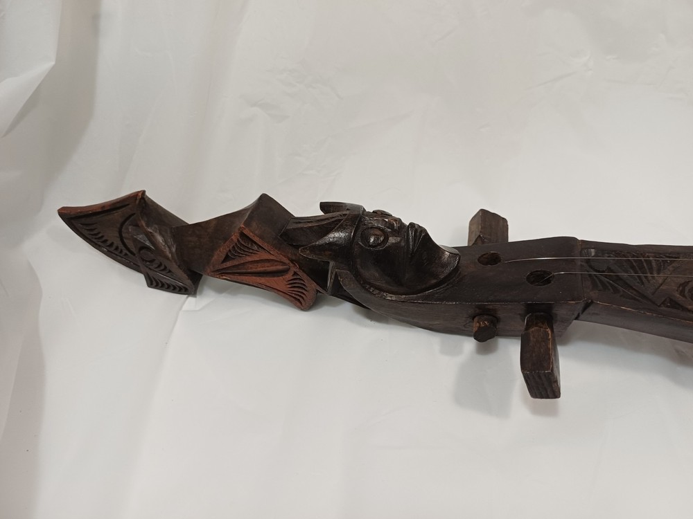 Hasapi Lute wood 2 string musical instrument from Sumatra