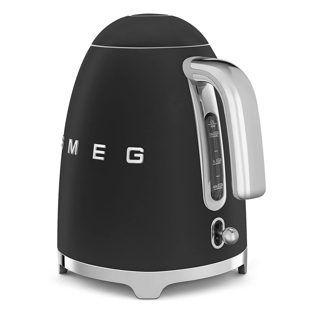 SMEG 50's Retro Style Electric Water Kettle with Automatic Shutoff, Black