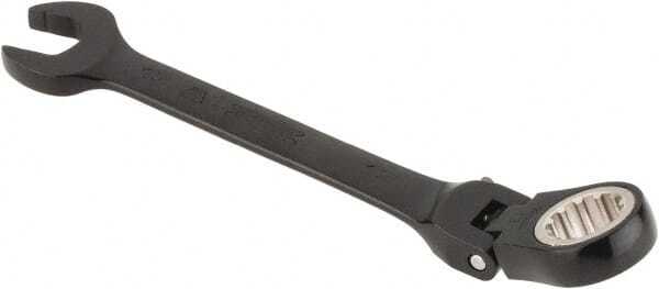 Proto 13mm Flexhead Combination Wrench 15� Offset Angle, Black Chrome Steel