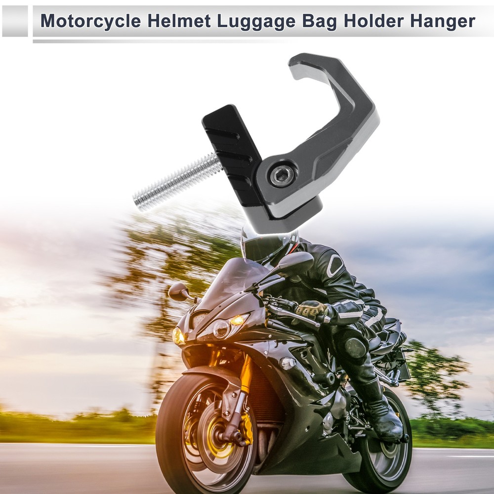 Black Titanium Dyed Imprint Square Motorcycle Hook Length 42mm
