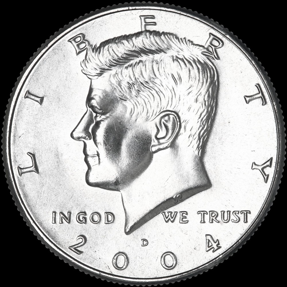 2004 D Kennedy Half Dollar Clad US Coin "Average Circulation"
