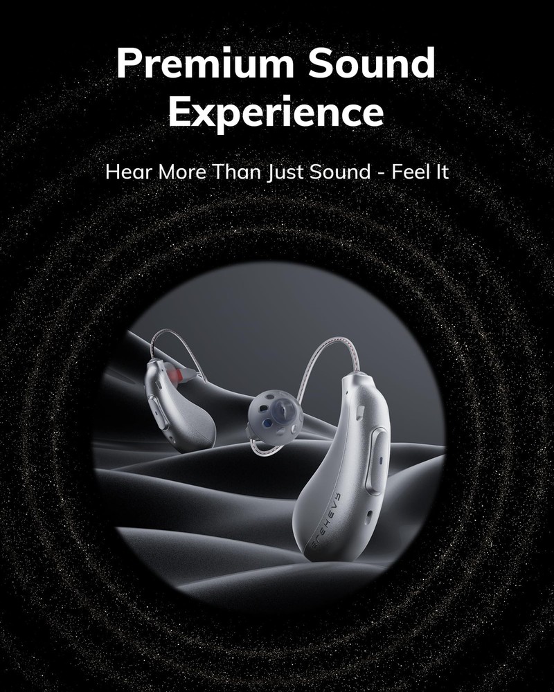 Bluetooth OTC Hearing Aids Premium Sound Algorithm with VocClear 2.0 Beyond Pro