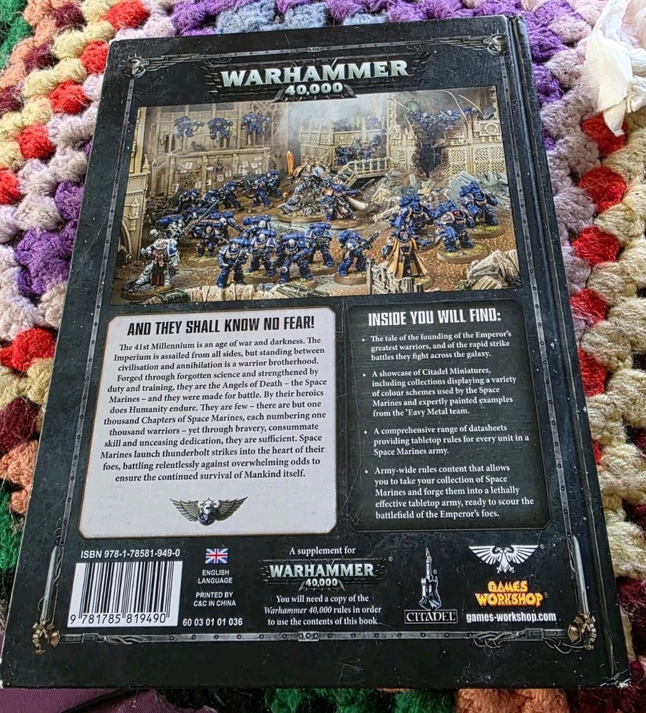 Warhammer 40k Codex Adeptus Astartes Space Marines hardback book