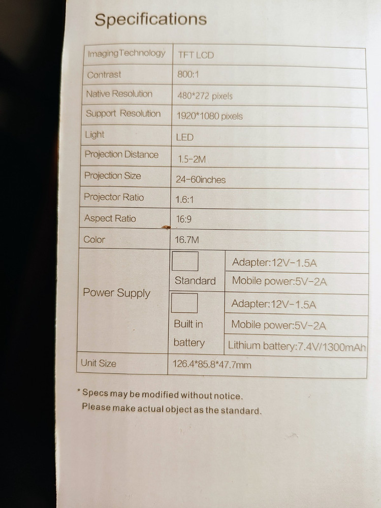 Artlii LED Video Projector - New (Open Box)