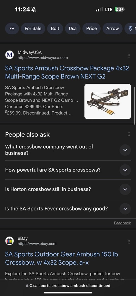 Ambush Sa Sport 150Lbs Crossbow