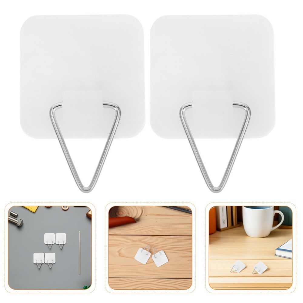 40 Pcs Wall Plate Display Hanger Invisible Adhesive Vertical Holders for