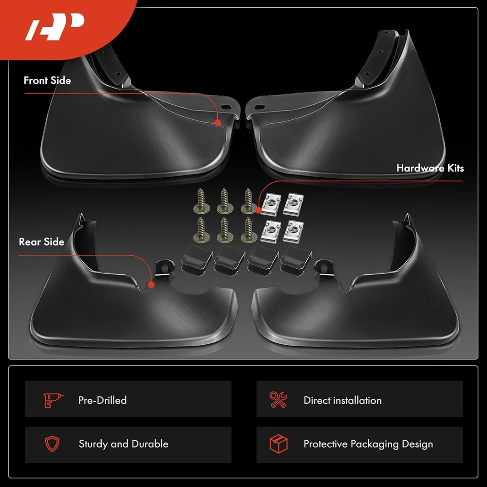 Mud Flaps Splash Guards Front and Rear Vehicle Protection