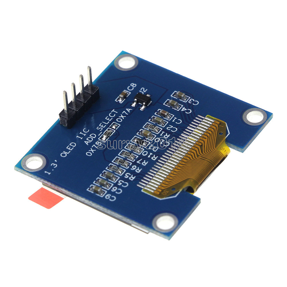 1.3" White OLED LCD 4PIN Display Module IIC I2C Interface 128x64 for Arduino