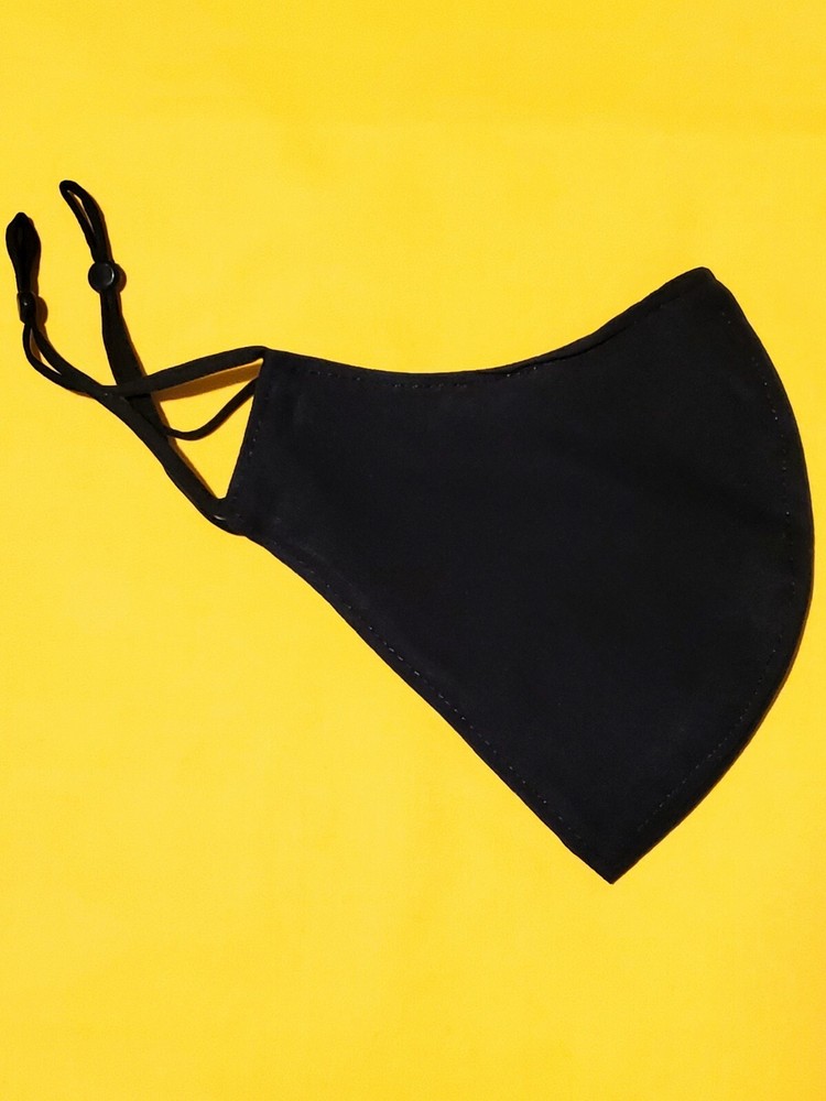 Handmade Black Adjustable Face Mask