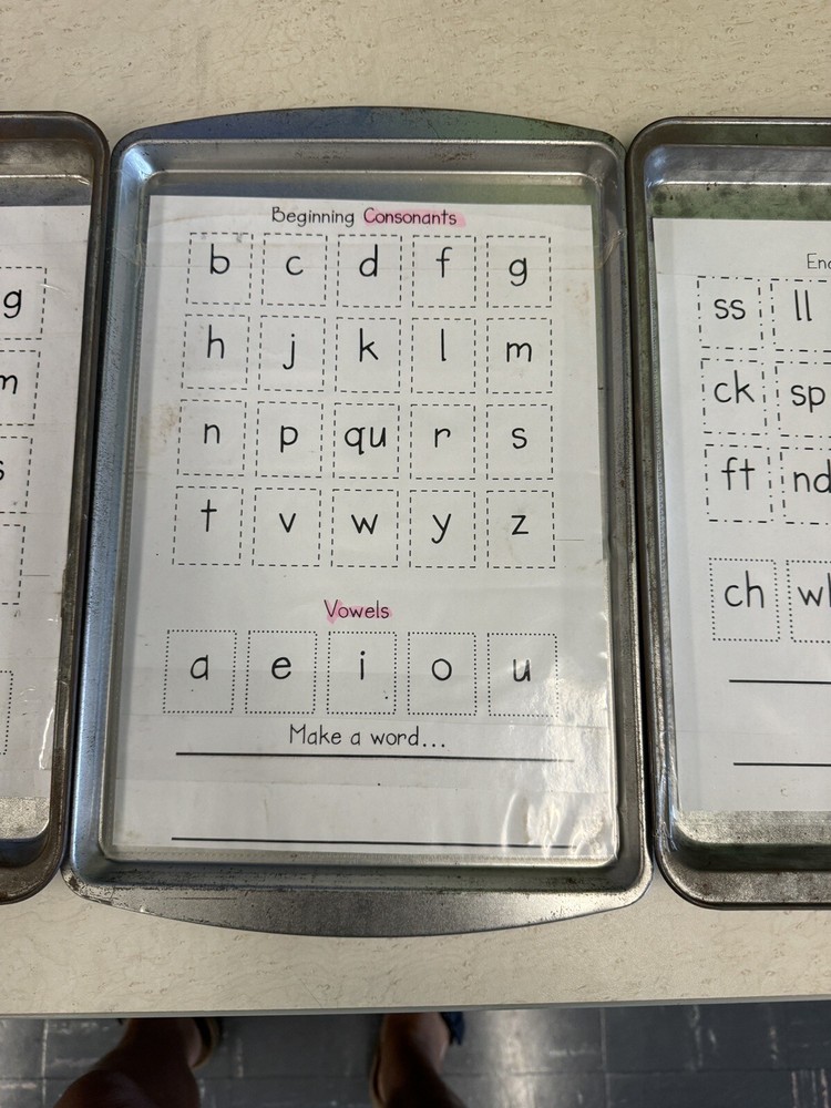 Write & Wipe Activity Set Beginning Sounds Phonics - Learning Ctr Cookie Sheets