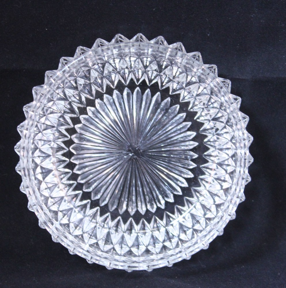 2 Crystal Glass Candy Dishes One Slightly Damaged