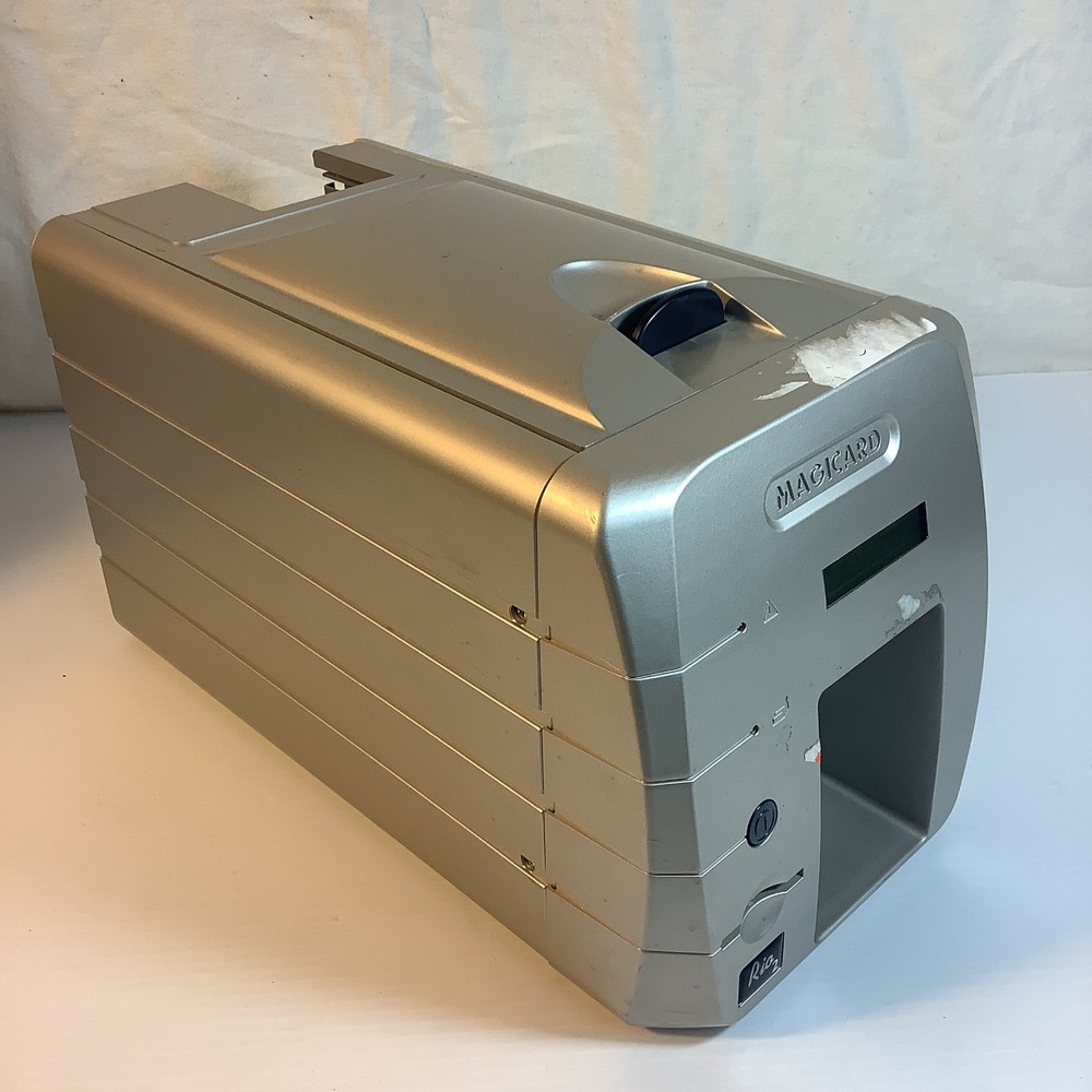 Magicard Rio 2E Std Single-Sided ID Card Printer USB LAN Serial No Feeder&Hopper
