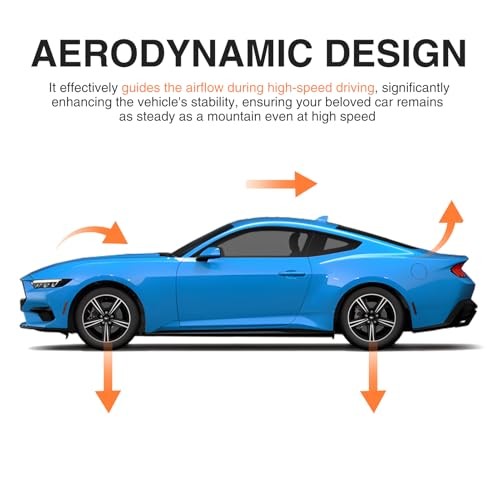 Rear Spoiler Compatible with 2015-2025 Mustang Gloss Black