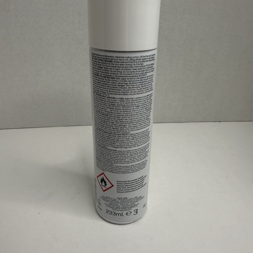 Unite EXPANDA Volume Root Energizer Mousse 8oz Professional New