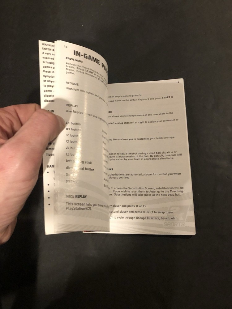 Nba 2k7 ps2 Manual only