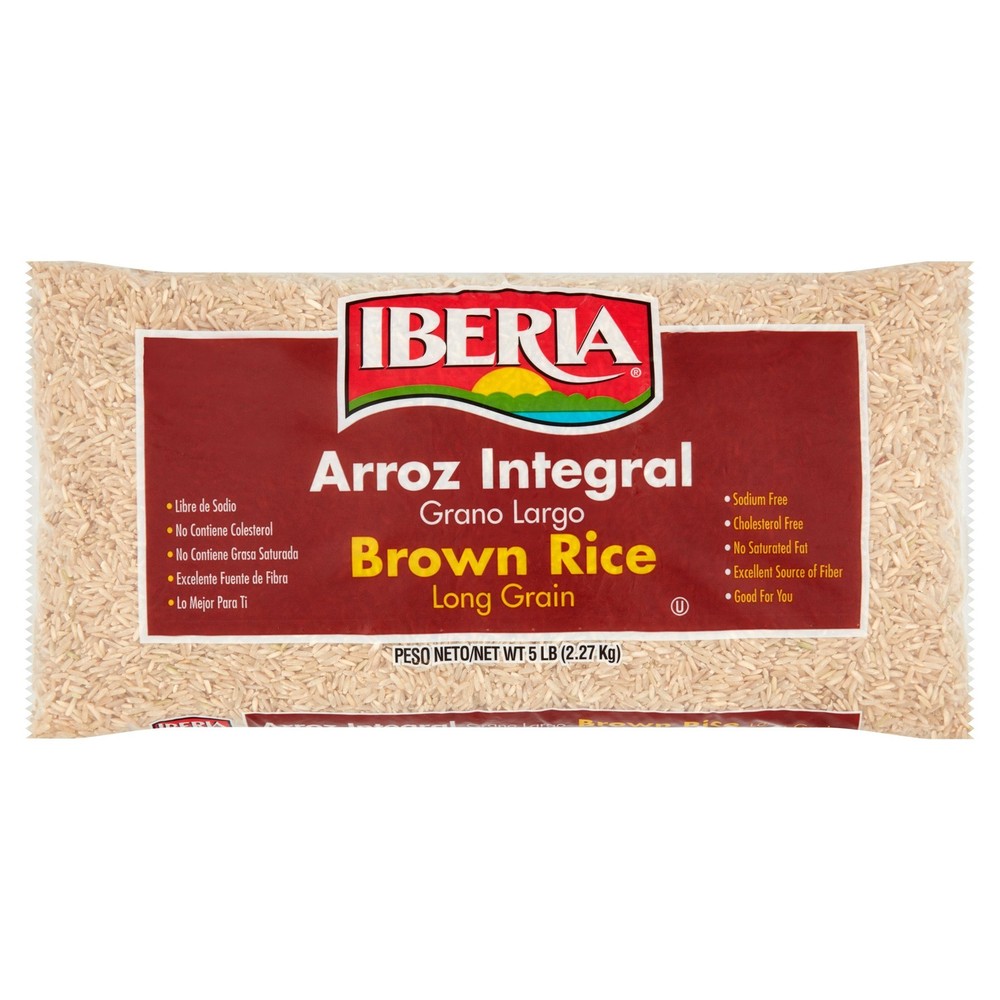 Iberia Long Grain Brown Rice, 5 lb 5 Pound,