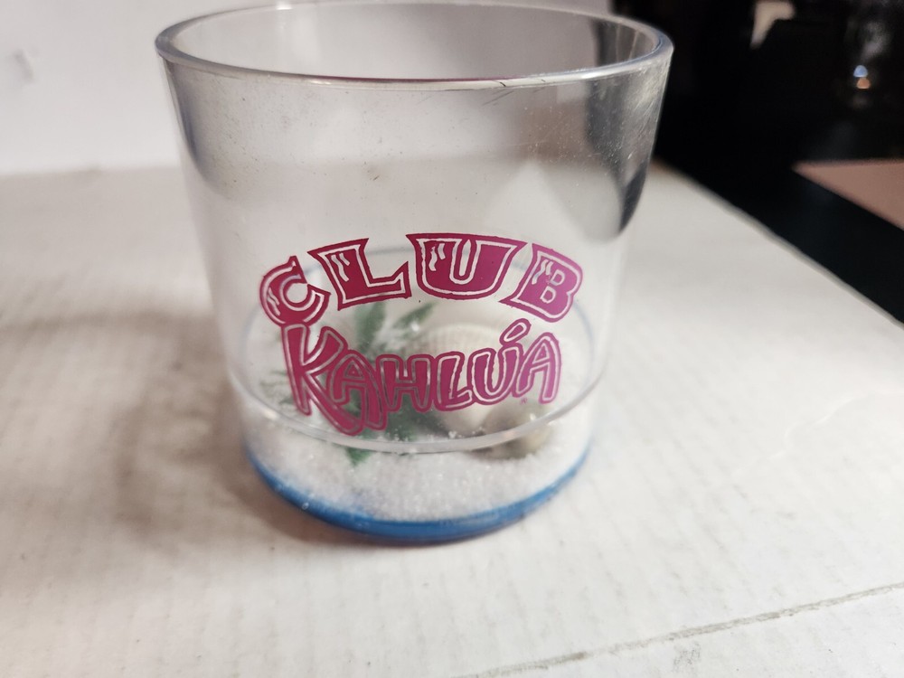 Club Kahlua Howw Novelty Plastic Drinkware Assorted Styles Seashell Sand Designs