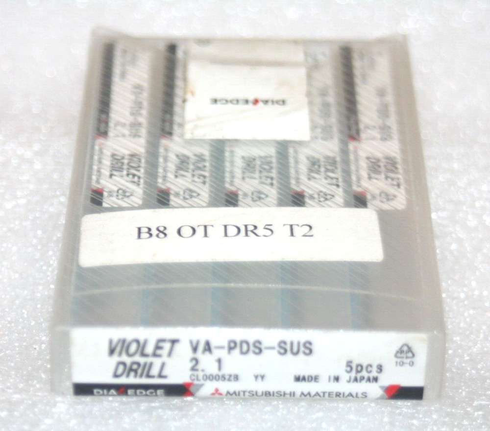 (Pack of 5) Mitsubishi DiaEdge VAPDSSUSD0210 Violet Drill Solid End Mills  NEW *