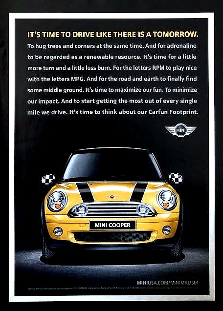 2008 MINI COOPER—ORIGINAL MAGAZINE ADVERTISEMENT—'08 PRINT AD