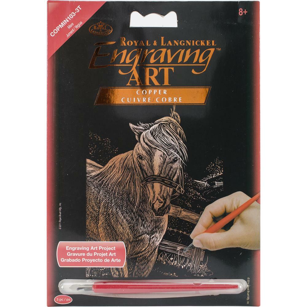 Copper Foil Engraving Art Mini Kit 5X7 Mare