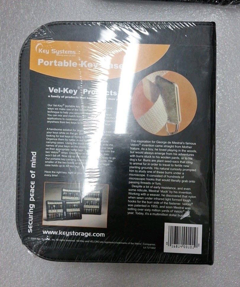 (1) KEY SYSTEMS INC. Vel-Key ® Portable Key Case - Holds 24 Tags