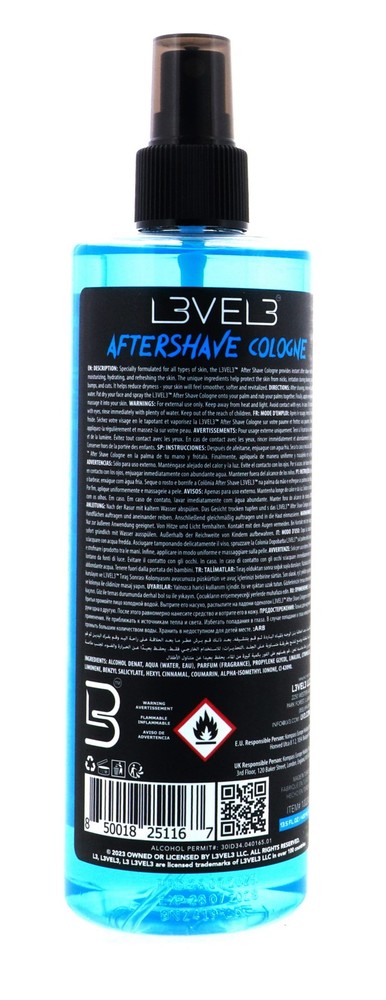 Level 3 After Shave Spray Cologne, Aqua, 13.5 oz 2 Pack