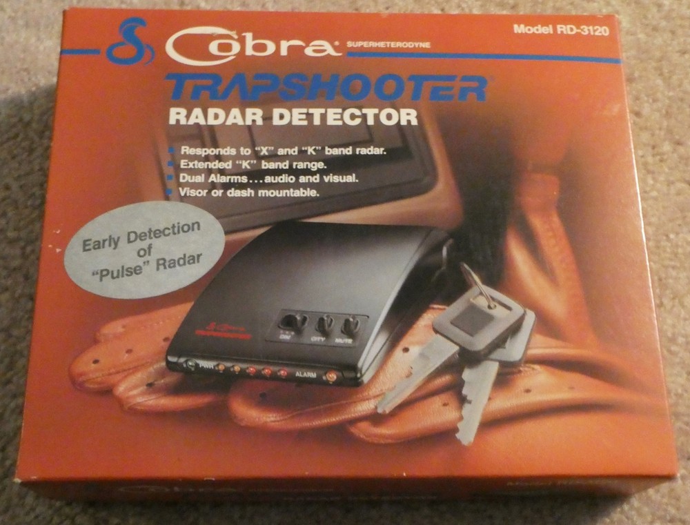 Cobra Trapshooter Pulse Radar Detector RD-3120 Original Box Never Used Complete