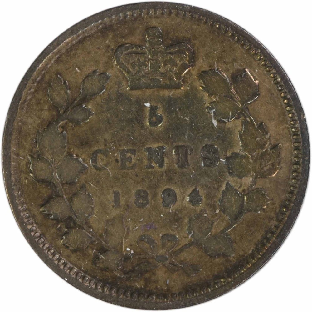 1894 Canada 5 Cents KM2 VF Uncertified #209
