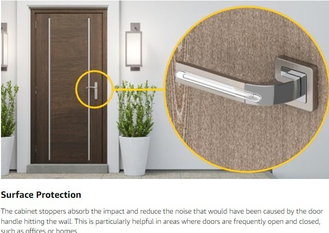Vellax Clear Silicone Wall Protectors - 4 Pieces Set