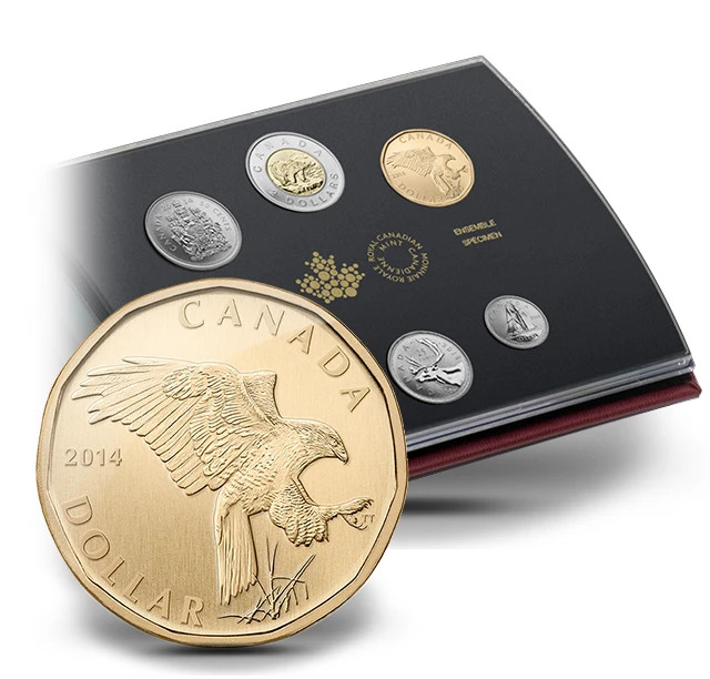 2014 Canada - Specimen Set - Ferruginous Hawk  - 7 Coin Set