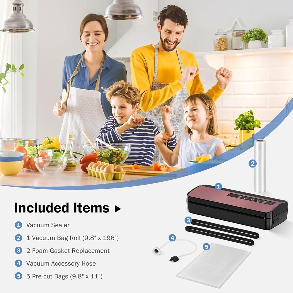 NIEPU Vacuum Sealer - Powerful Suction, Multiple Modes, Compact Design