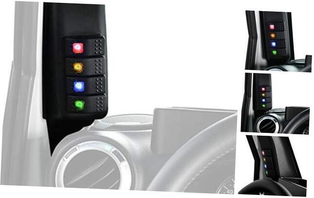 Wrangler Light Switch Panel A-Pillar Switch Pod 4X Switches Compatible with