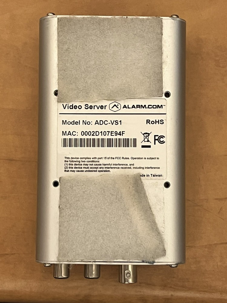 Alarm.com ADC-VS1 Analog Video Server With Power Supply