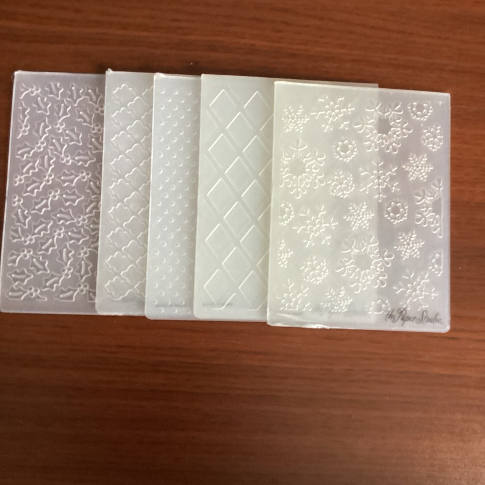 5 The Paper Studio Embossing Folders use with Cuttlebug paper craft card making