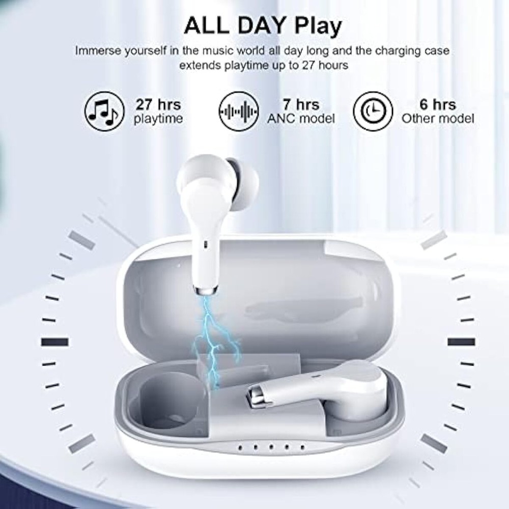 TWS Bluetooth Earbuds Waterproof Bluetooth 5.1 Headset Noise Cancelling Wireless