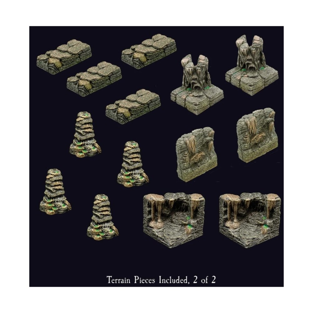 Dwarven Forge Dwarvenite Cavern Set Advanced Caverns Core Set NM