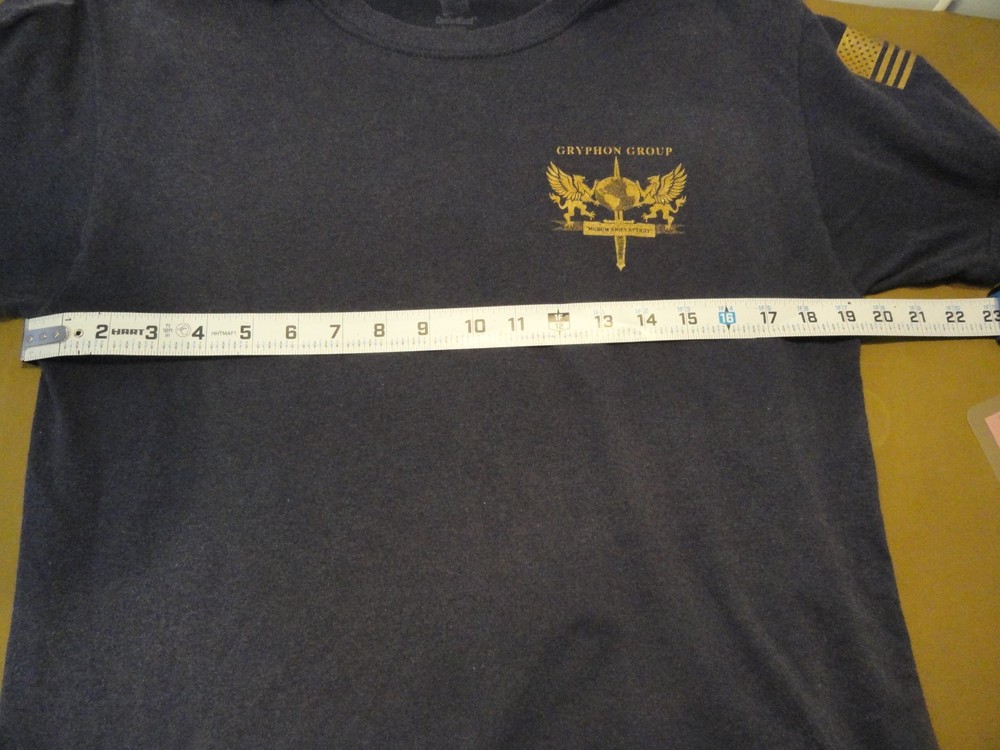 DISCONTINUED GRYPHON GROUP FORCE PROTECTION TRAINING COURSE BLUE SHIRT MEDIUM